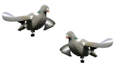 WINDY Air Pro Pigeon Decoy with spinning wings, flocked finish, for magnets and bouncers, realistic motion for bird hunting decoys