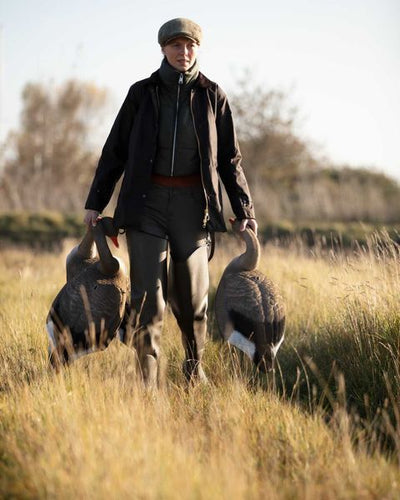 Flocked Greylag and Pinkfoot Goose decoy shell by WINDY, life-size, stackable decoys for hunting or wildlife observation.