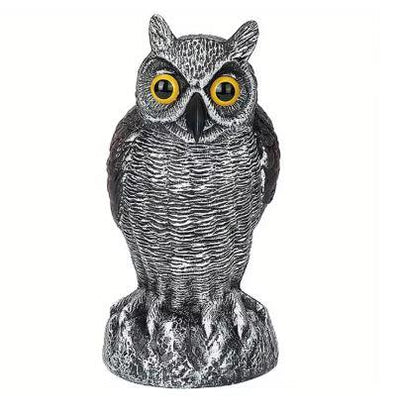 Windy miniature owl decoy, 24cm bird, squirrel, and mouse scarer for garden pest deterrent, realistic bird decoy.