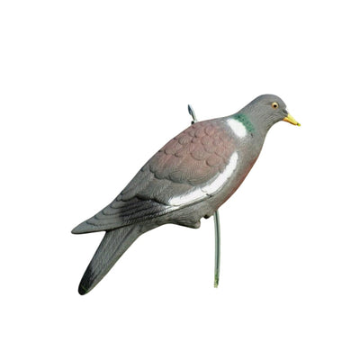 Full-bodied plastic pigeon decoy by WINDY, realistic bird decoy for hunting or outdoor decoration.