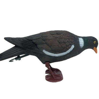 Full-bodied plastic pigeon decoy by WINDY, realistic bird decoy for hunting or bird control purposes.