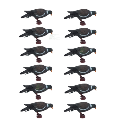 Full-bodied plastic pigeon decoy by WINDY, realistic bird decoy for hunting or bird control, shown in natural pose.