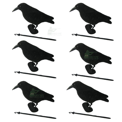 Whole body flocked crow decoys by WINDY, realistic bird decoys for hunting or wildlife observation.