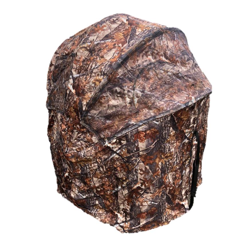 Two-man pop-up hide tent by WINDY, compact and portable outdoor shelter for camping or wildlife observation.
