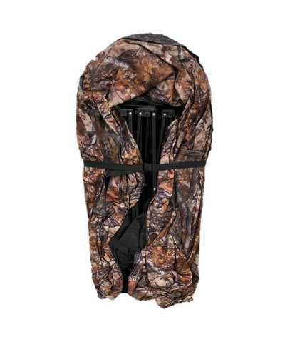 Two-man Windy pop-up hide tent set up outdoors, lightweight and portable for hunting or camping adventures.