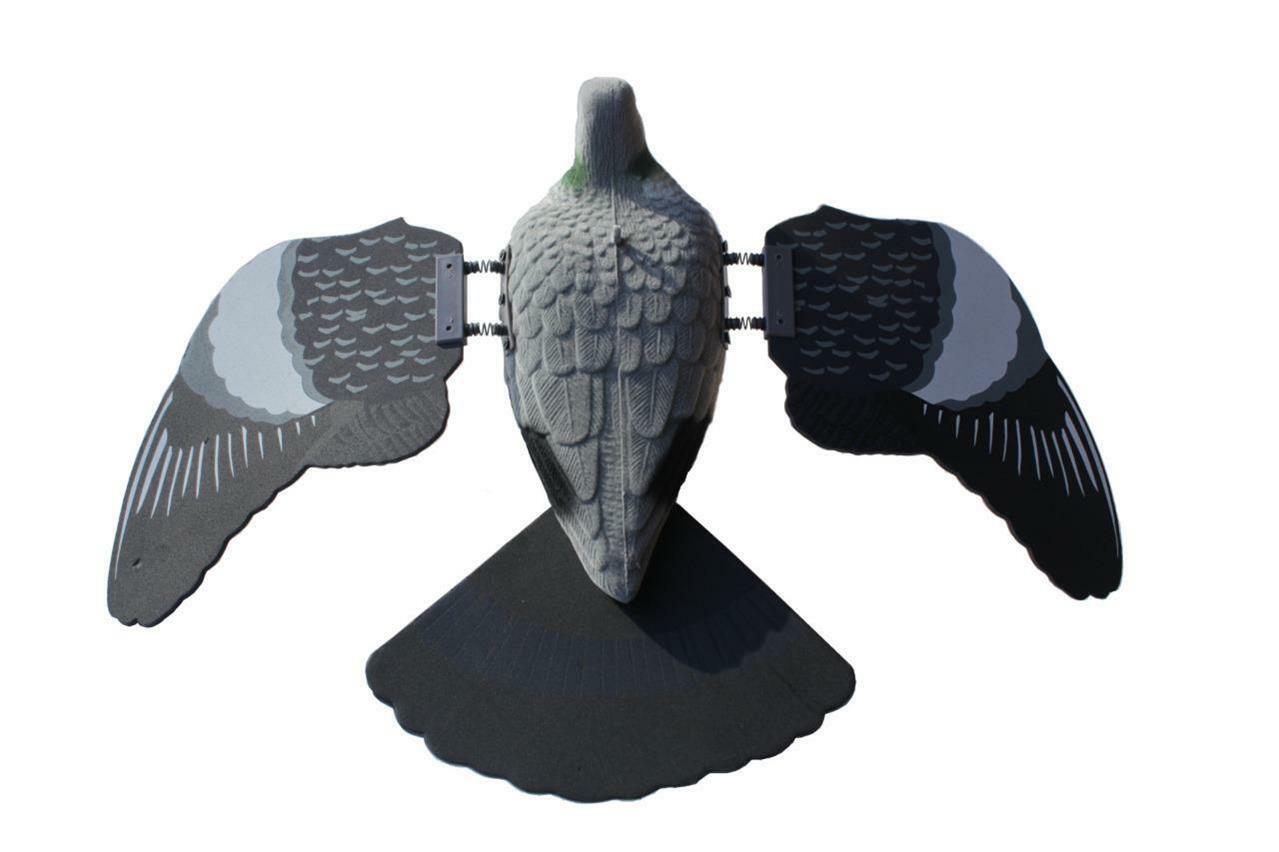 Floating Pigeon with Spring Wings by WINDY, a decorative outdoor sculpture featuring a pigeon with spring-like wing movement.
