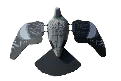 Floating Pigeon with Spring Wings by WINDY, a decorative outdoor sculpture featuring a pigeon with spring-like wing movement.
