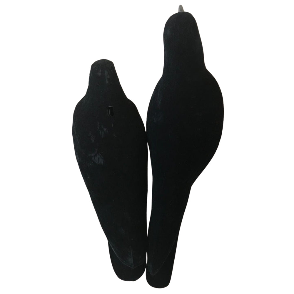 Windy Magnum Flocked Crow Full Body Decoys set of realistic crow decoys for hunting and wildlife observation.