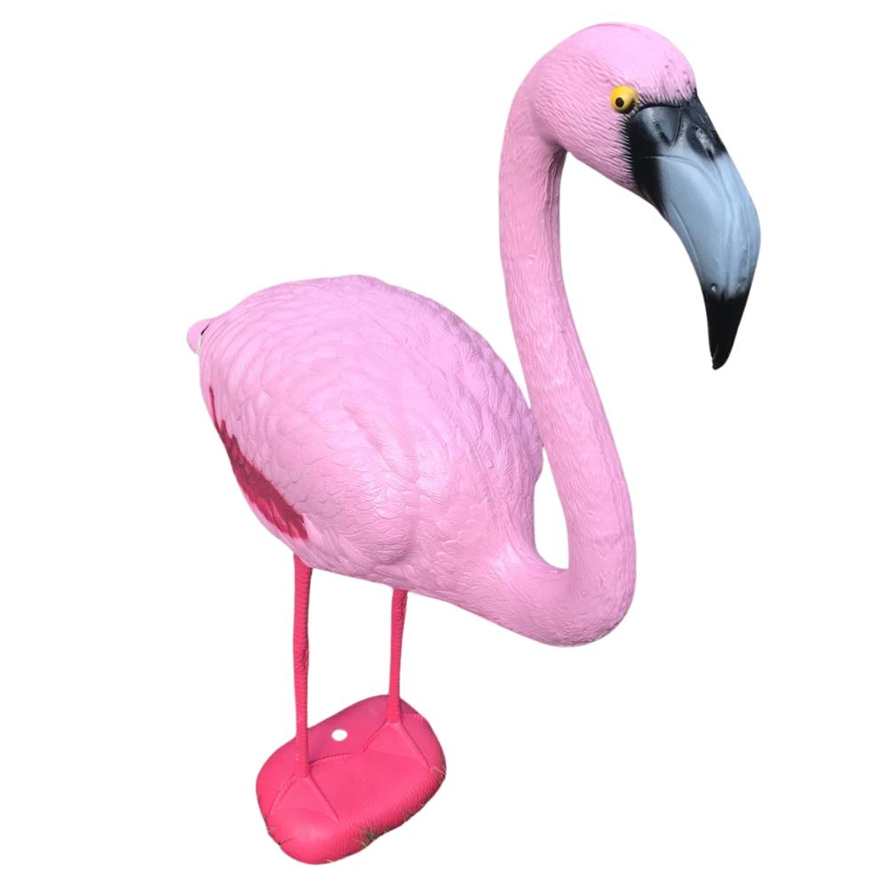 Colorful flamingo garden and pond ornament decorative statue by WINDY, showcasing a vibrant flamingo decoy for outdoor decor.