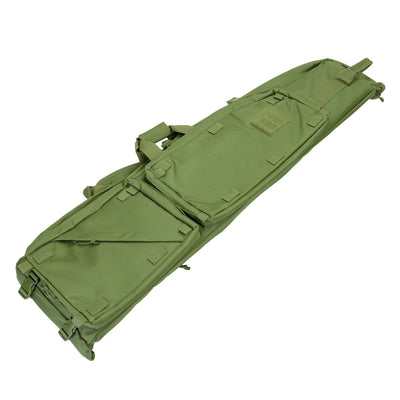 ELITE WULF Guardian tactical rifle drag bag in green, 46-inch length with durable carry handles and straps