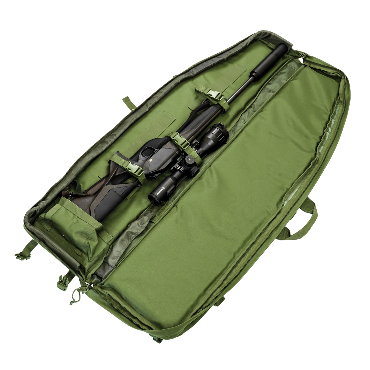 ELITE WULF Guardian Tactical Rifle Drag Bag in green, 46-inch protective rifle case