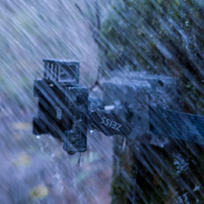 ZEISS Vari-Mount trail camera and solar panel mount accessory for outdoor surveillance and wildlife monitoring.