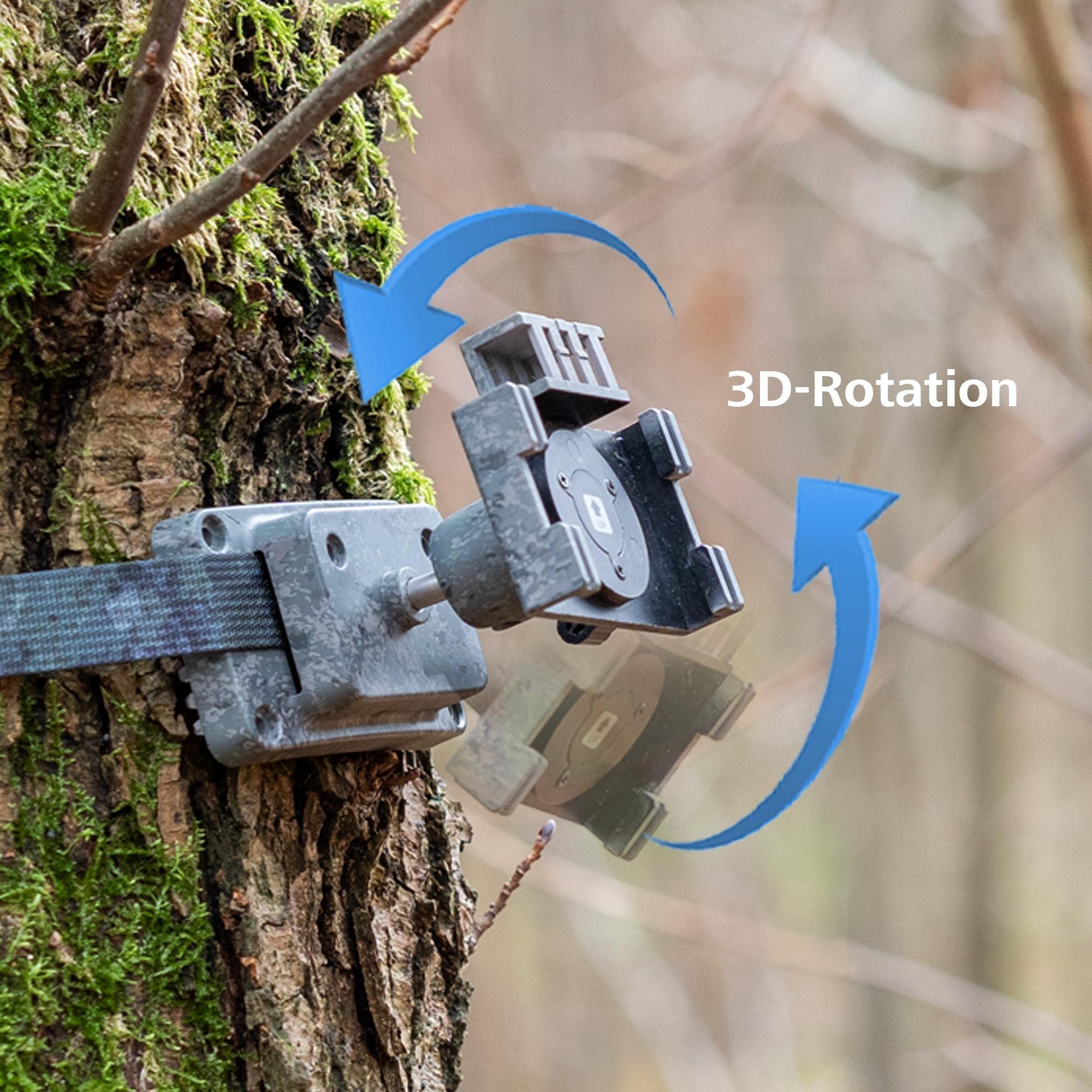 ZEISS Vari-Mount trail camera and solar panel mount accessory, designed for secure outdoor camera setup and solar power integration.