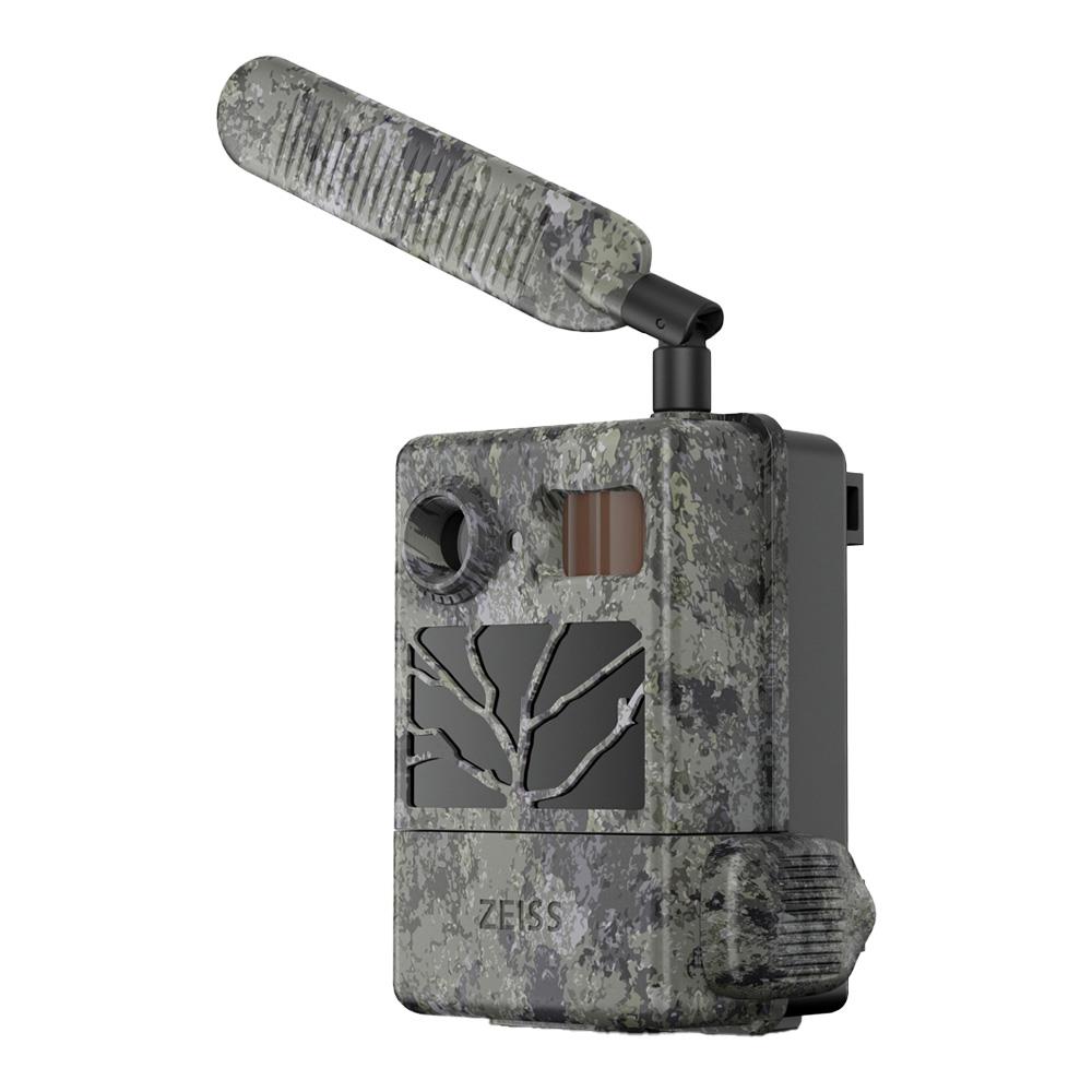 ZEISS Secacam 3 trail camera with black weatherproof housing and lens, designed for outdoor wildlife monitoring.