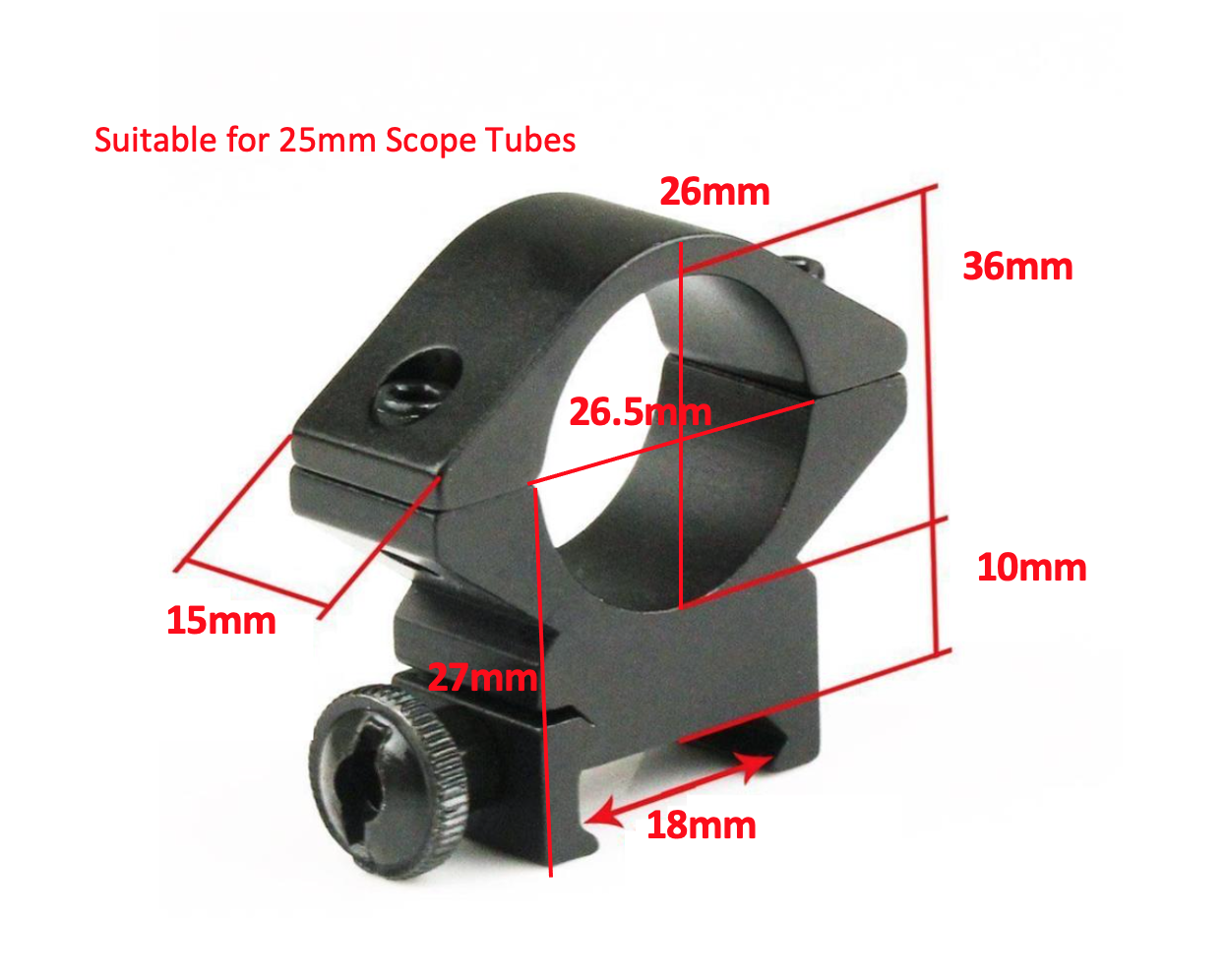 RIFLE SCOPE MOUNT 25MM OR 30MM - A1 Decoy